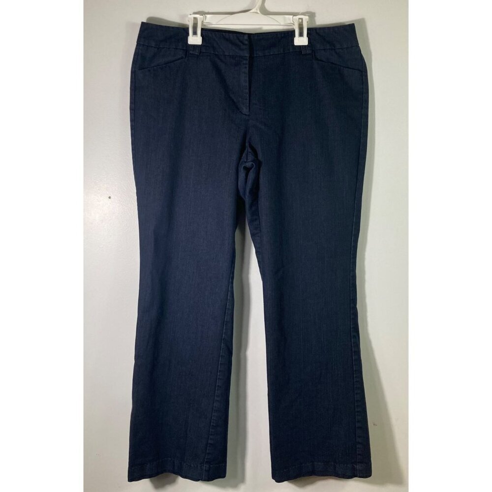 Womens New York & Company Stretch Blue‎ Jeans Dark Wash 12 Tall